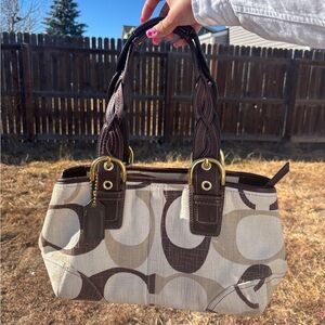 Y2K COACH 12195 SIGNATURE CANVAS TOTE BAG FROM 2008